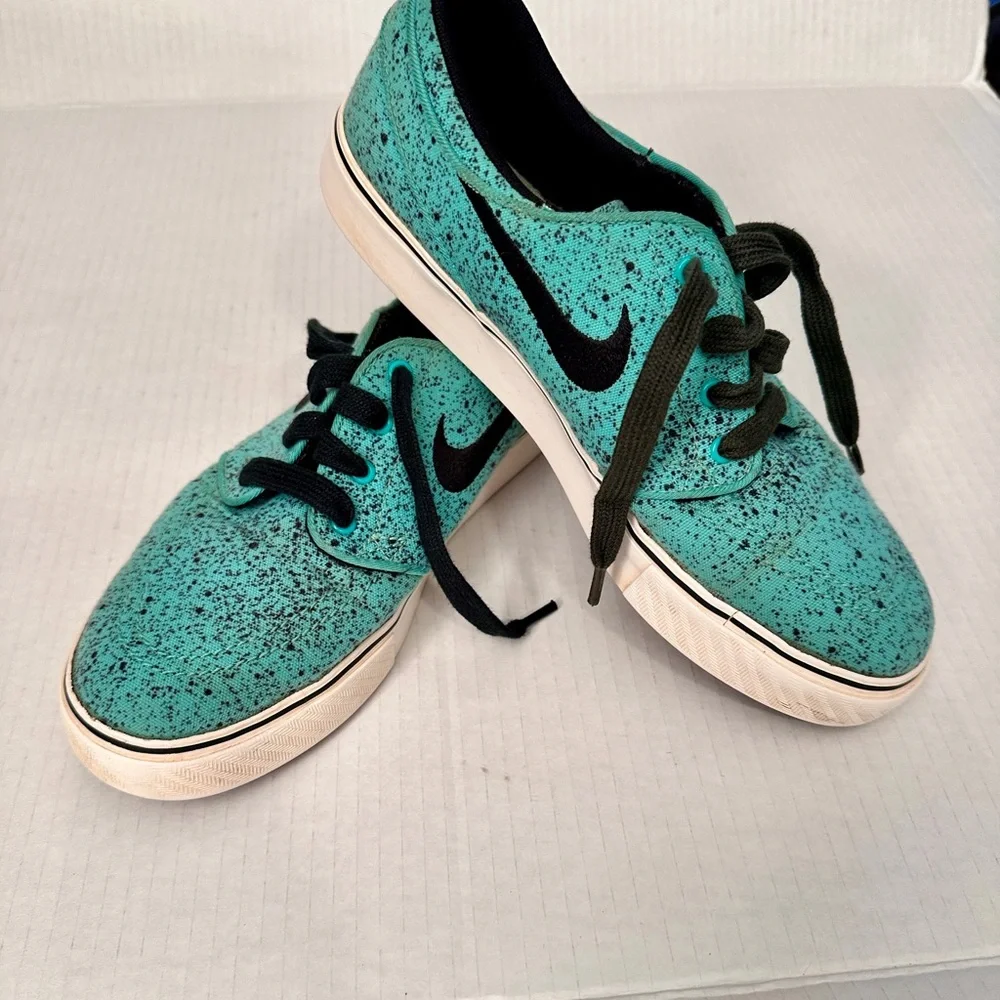 Nike SB Stefan Janoski Aqua Black Speckle Skate Shoes Youth 6Y Women’s 7.5